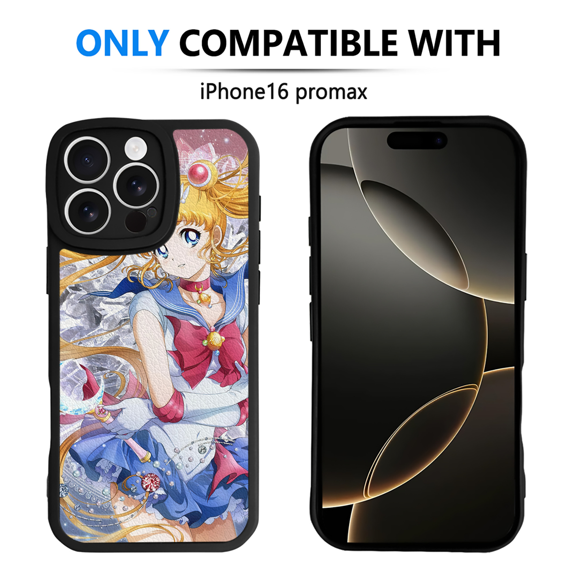 （画像用） 美少女戦士セーラームーン Sailor Moon 【iPhone 16シリーズ対応】シリコンスマホケース（レザー調） 材質：シリコン